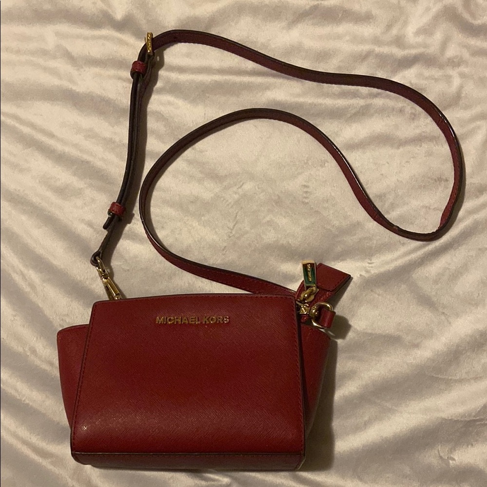 Michael Kors Burgundy Crossbody Bag